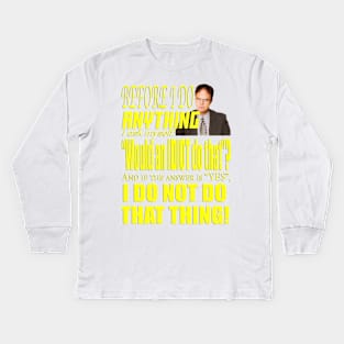 Dwight - Idiot Kids Long Sleeve T-Shirt